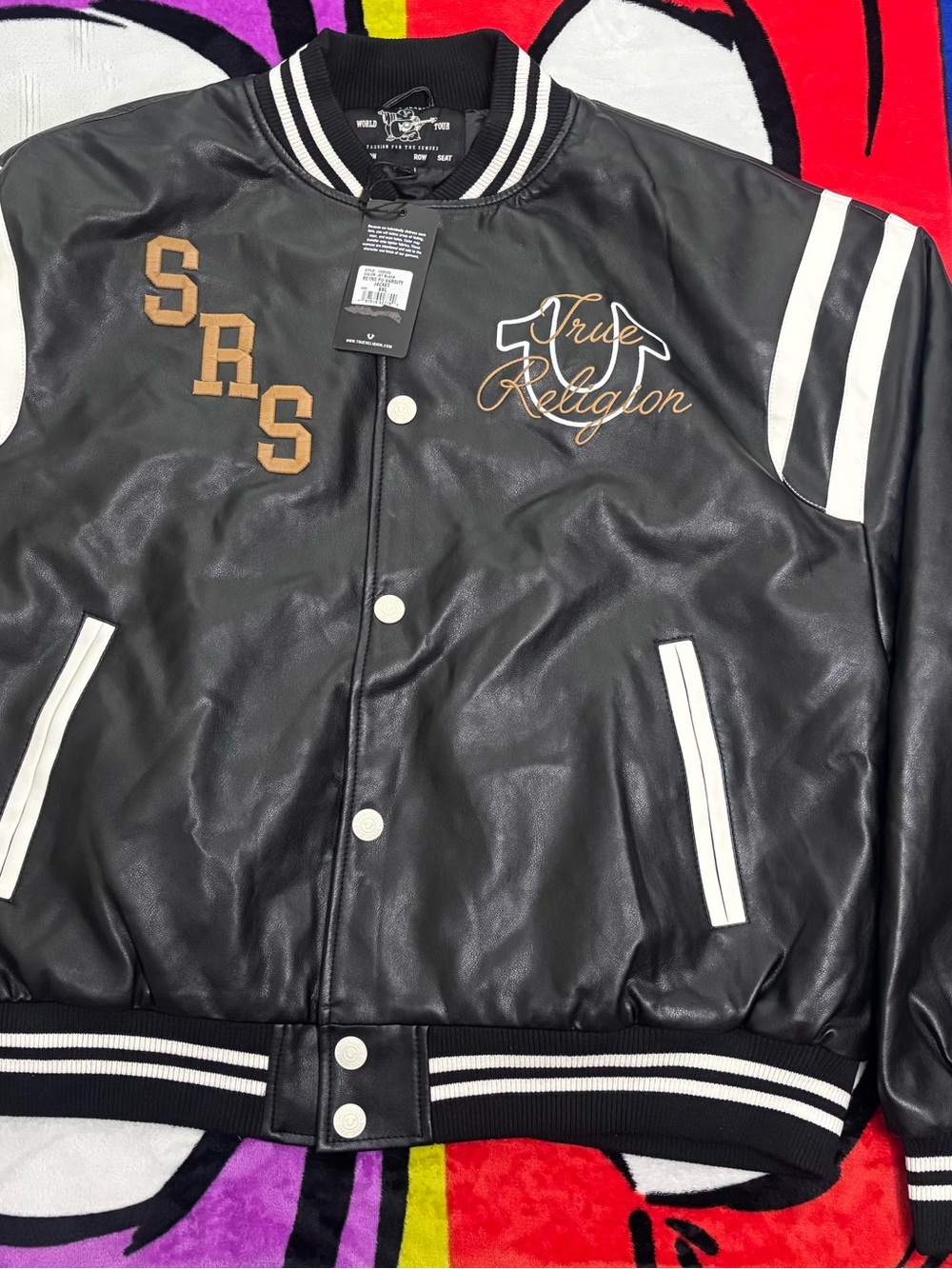True Religion Black Bomber Jacket